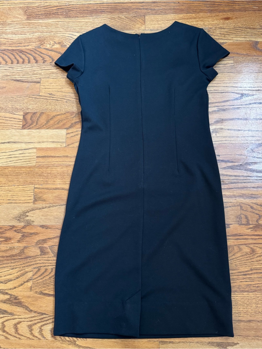 Ann Taylor Black Short-Sleeve Sheath Dress